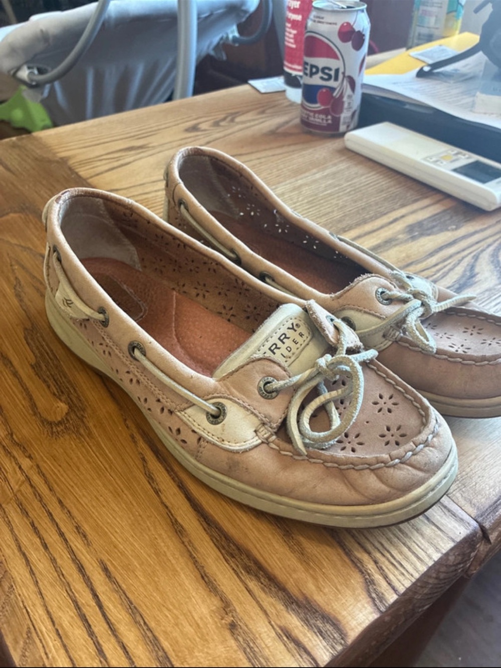 Sperry Women's Tan Leather Moccasin Boat Shoes